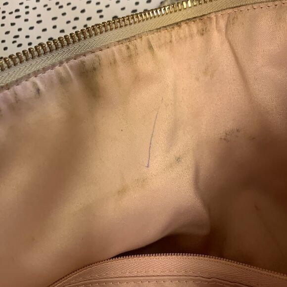 Tan Coach bag with embedded “c’s” and snakeskin on top - Picture 13 of 13